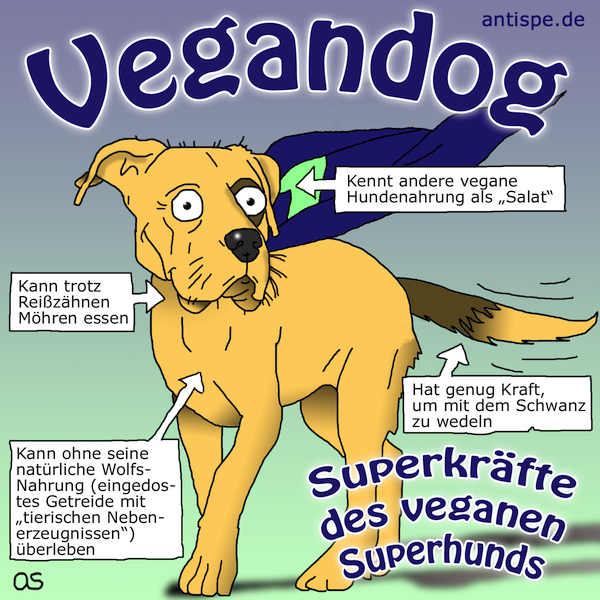 Superkräfte des veganen Superhundes